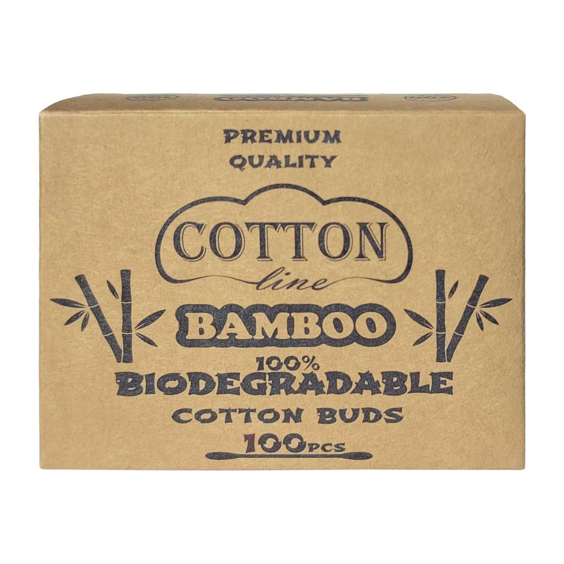 100% биоразградими бамбукови клечки за уши Cotton Line BAMBOO