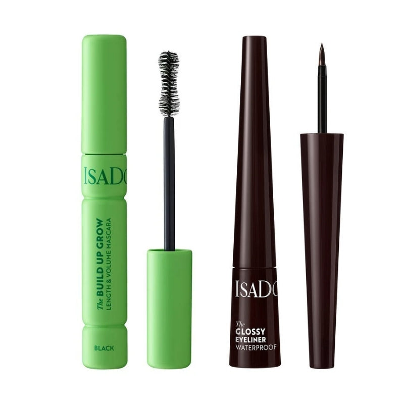 Сет Изящен грим Isadora Спирала Black The Build Up Grow § Водоустойчива очна линия Glossy Eyeliner