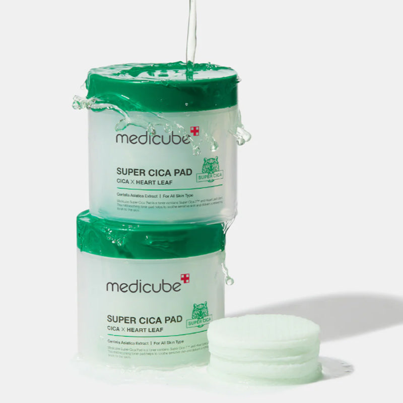 Успокояващи и хидратиращи тонер падове за лице Medicube Super Cica Facial Toner Pads