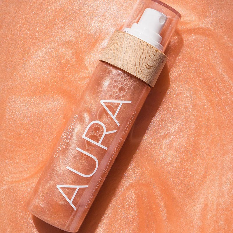 Блестящ спрей с пептиди COCOSOLIS AURA Peptide Shimmer Spray