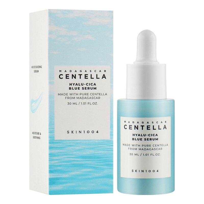 Серум за лице с азиатска центела и 5 вида хиалуронова киселина Skin1004 Madagascar Centella HYALU-CICA Blue Serum