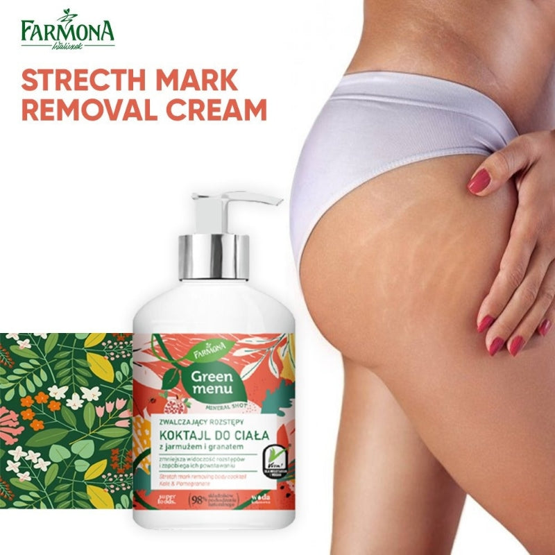 Коктейл против стрии с кейл и нар Farmona Green menu Stretch Mark Removing Body Cocktail