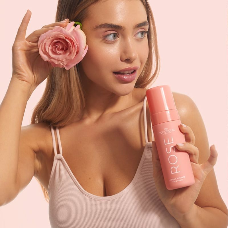 Почистваща, хидратираща и балансираща пяна за лице COCOSOLIS ROSE Clean & Hydrate Face Foam