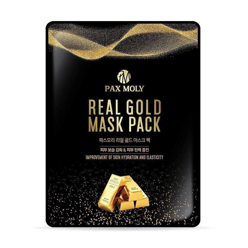 Хидратираща шийт маска за лице с колоидно злато PAX MOLY Real Gold Mask Pack