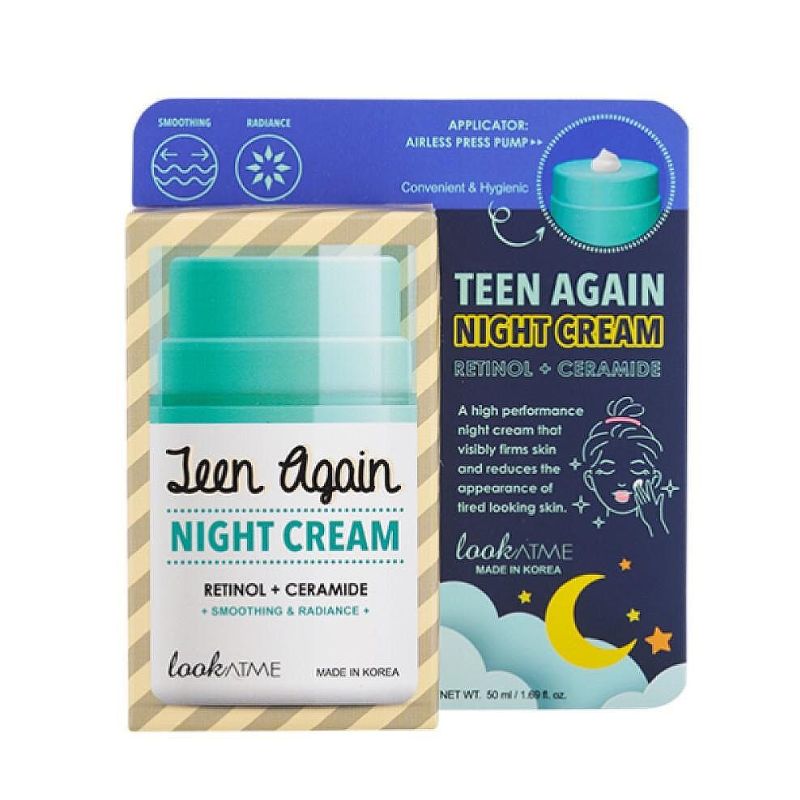 Регенериращ нощен крем с ретинол и серамиди lookATME Teen Again Night Cream With Retinol + Ceramide