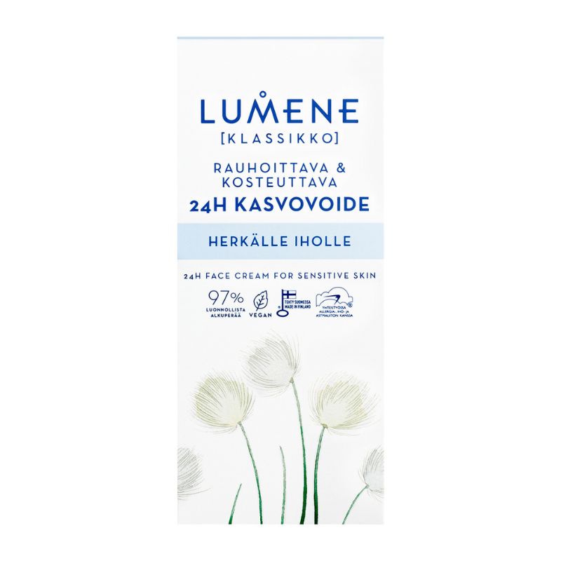 24h Успокояващ хидратиращ крем за чувствителна кожа Lumene Klassikko face cream for sensitive skin