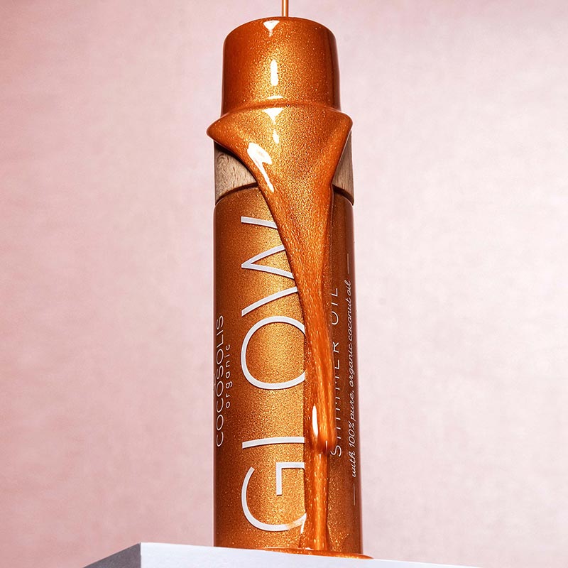 Подхранващо масло с бляскави частици COCOSOLIS GLOW Shimmer Oil