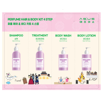 Комплект за коса и тяло с парфюм в 4 стъпки Special Size ASUS PERFUME HAIR & BODY KIT 4 STEP