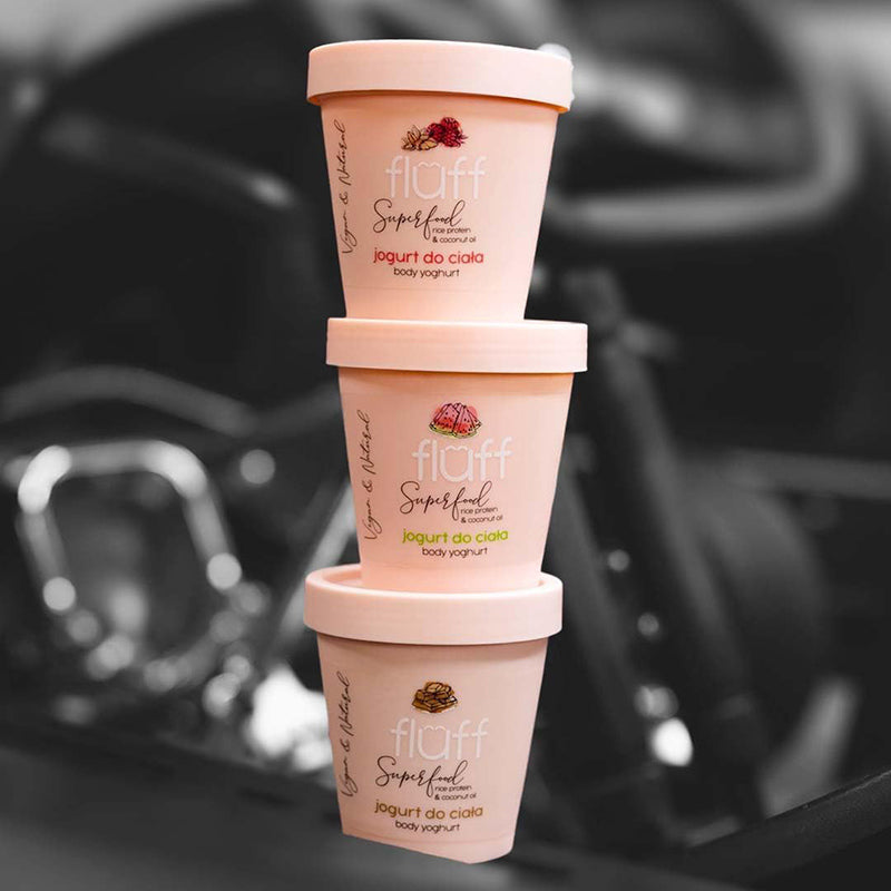 Дълбоко подхранващ йогурт за тяло с оризов протеин – Диня FLUFF Body Yoghurt