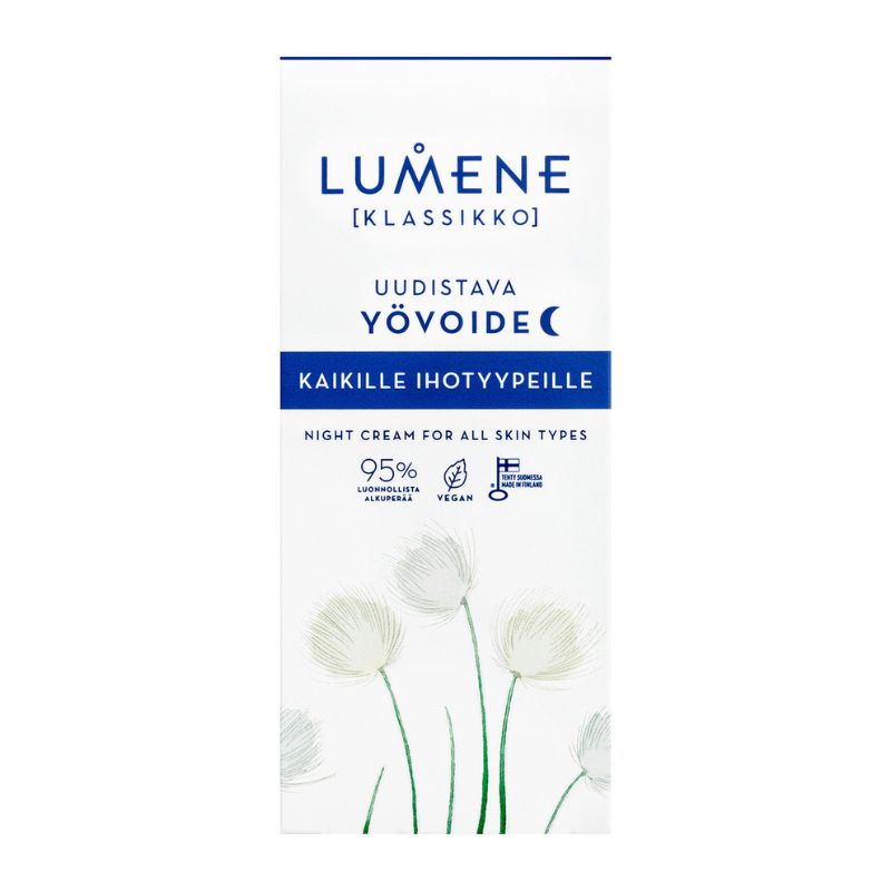Нощен възстановяващ крем за всеки тип кожа Lumene Klassikko night cream for all skin types