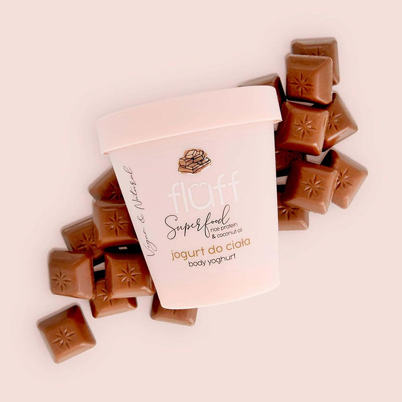 Дълбоко подхранващ йогурт за тяло с оризов протеин – Шоколад FLUFF Body Yoghurt
