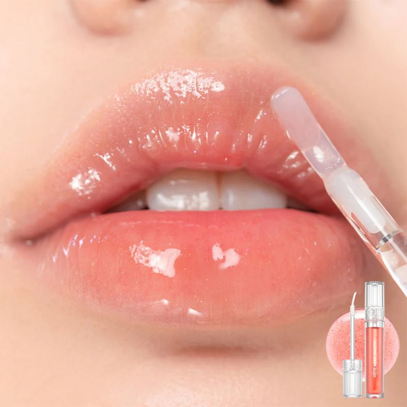Дълготраен гланц за устни с ефект на балсам и нежен блясък ROM&ND Glasting Water Gloss