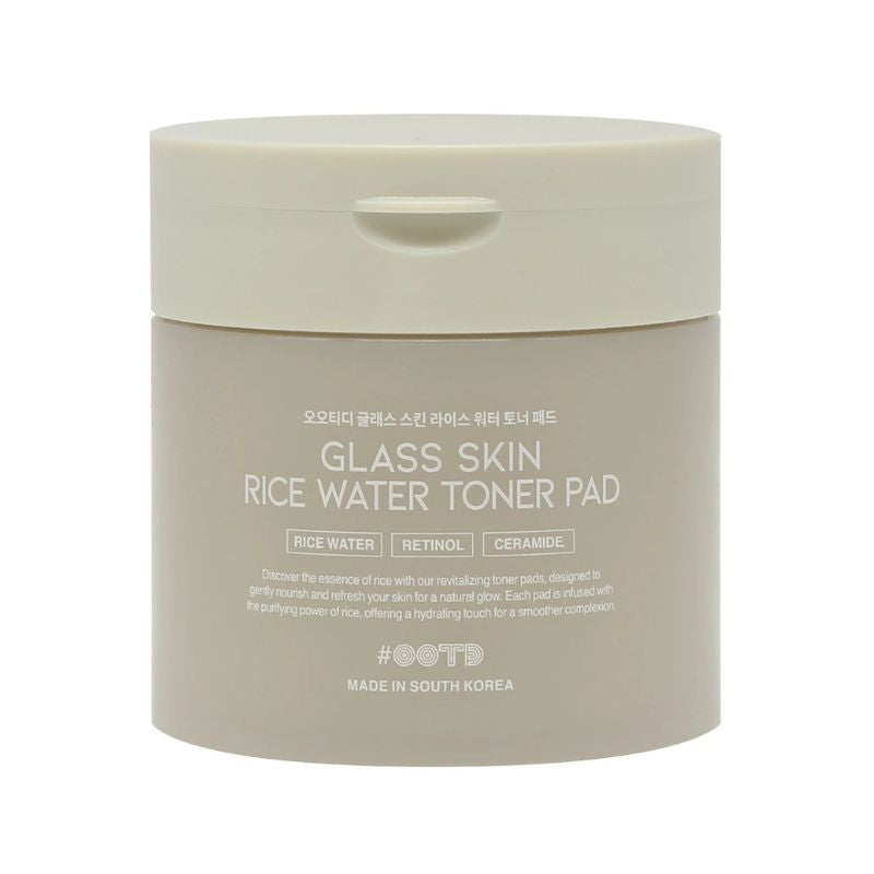 СТЪКЛЕНА КОЖА Тонер - Падове с РЕТИНОЛ срещу бръчки OOTD R+Glass Skin Rice Water Toner Pad