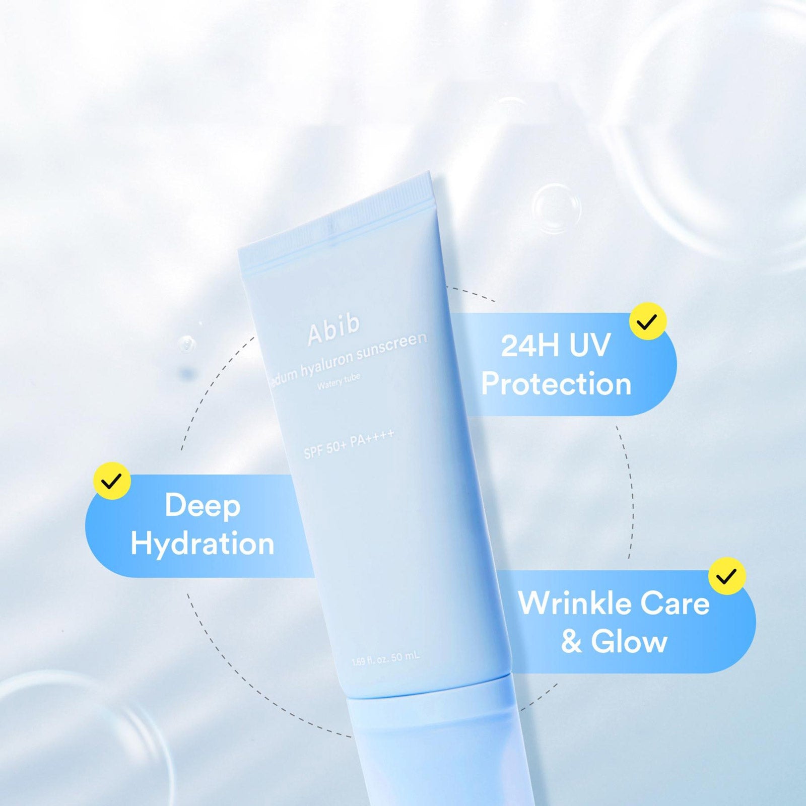 Хиалуронов слънцезащитен крем SPF50+ ABIB Sedum Hyaluron Sunscreen Watery Tube