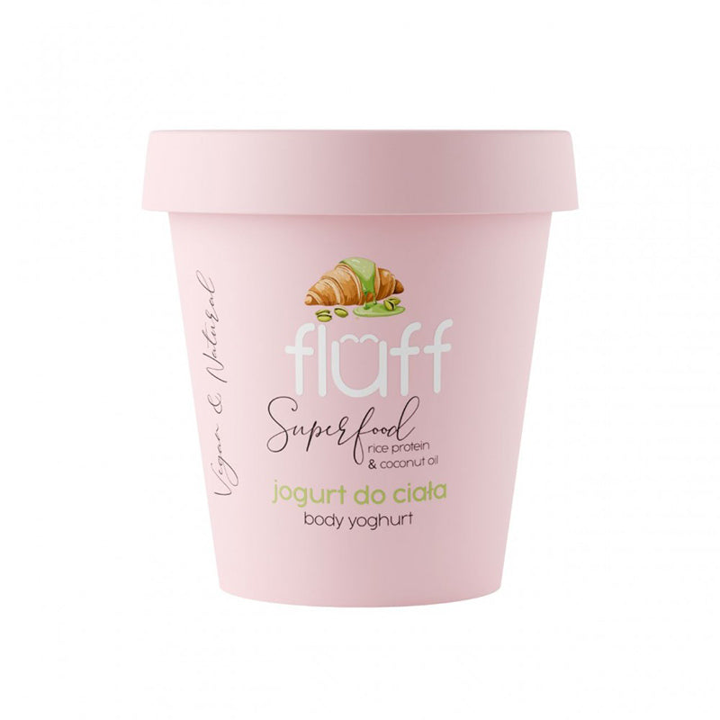 Дълбоко подхранващ йогурт за тяло с оризов протеин – Шамфъстък FLUFF Body Yoghurt