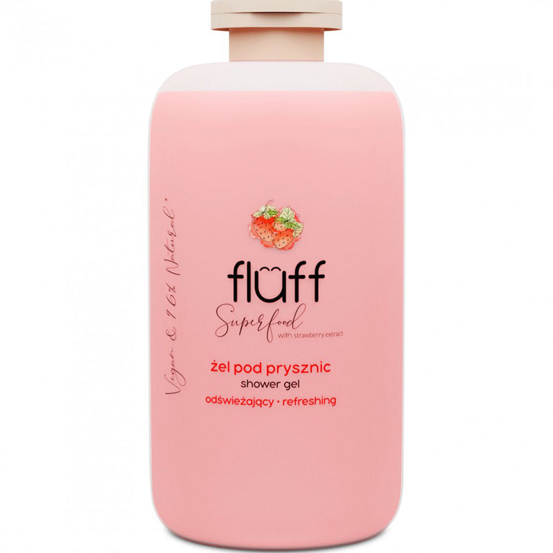 Освежаващ душ гел с аромат на ягода FLUFF Refreshing Shower Gel