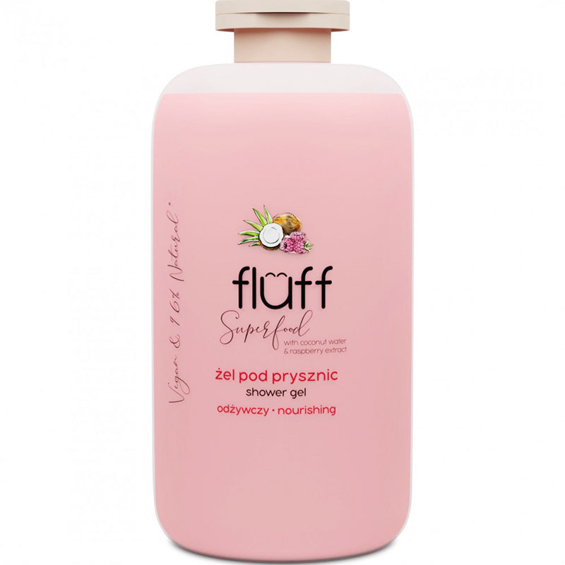 Подхранващ душ гел с аромат на кокос и малина FLUFF Nourishing Shower Gel