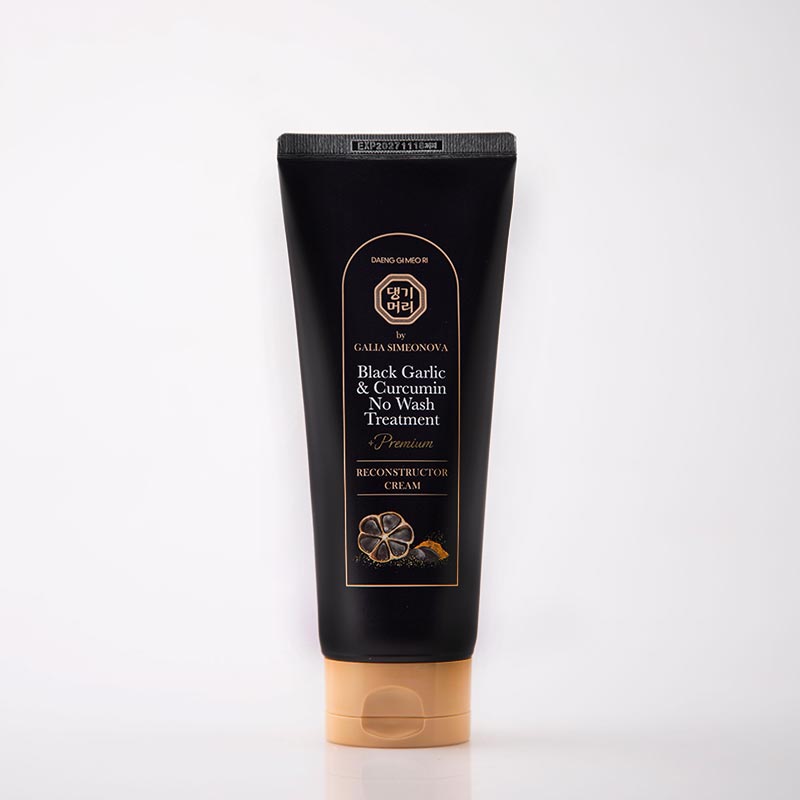 Реконструктор за увредена и цъфтяща коса с черен чесън и куркумин DOORI Black Garlic & Curcumin Cream Premium Reconstructor
