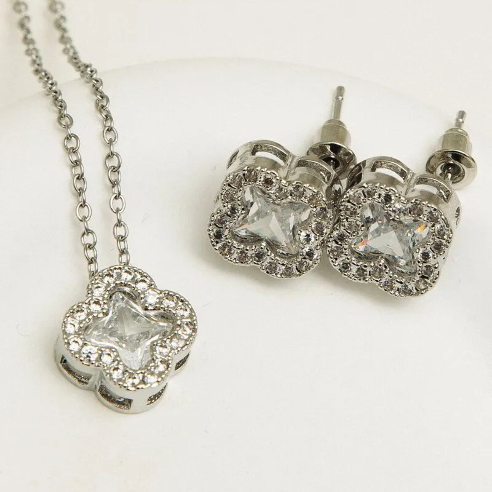 Комплект обеци и колие Alba Silver Mia Collection