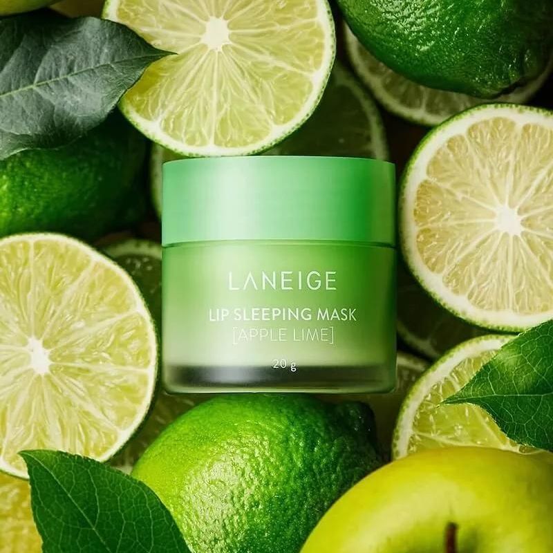 Антиоксидантна хидратираща нощна маска за устни Ябълка и Лайм LANEIGE Apple Lime