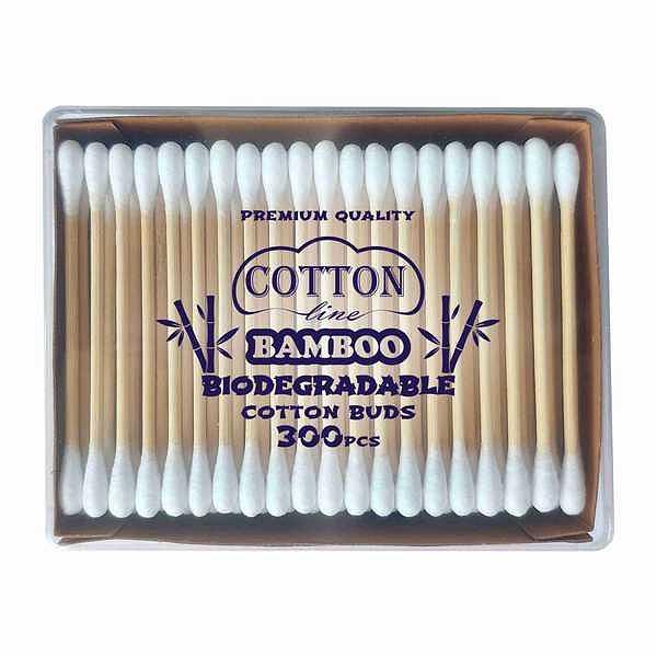 Биоразградими бамбукови клечки за уши Cotton Line BAMBOO