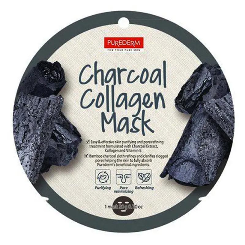 Маска за лице с въглен Purederm Charcoal Collagen Mask