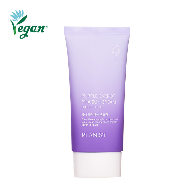 ВЕГАН Дълбоко хидратиращ слънцезащитен крем за лице с Лилав морков Doori Planist Purple Carrot PHA SPF50+ PA++++