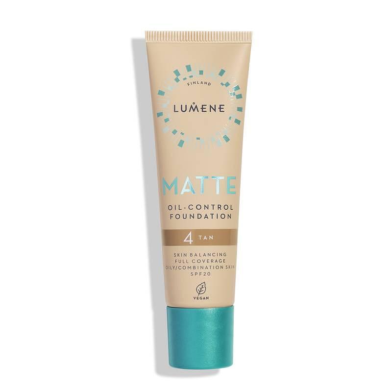 Дълготраен матиращ фон дьо тен с минерален филтър SPF 20 Lumene Matte Oil Control Foundation