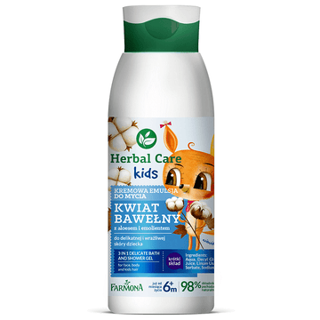 Емолиентна деликатна емулсия за измиване на чувствителна и суха кожа Farmona Herbal Care Kids Creamy Washing Emulsion