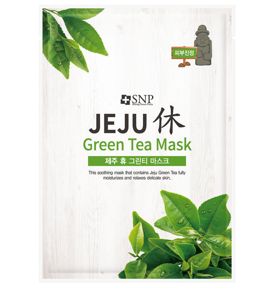 Маска за лице със зелен чай SNP Jeju Rest Green Tea Mask