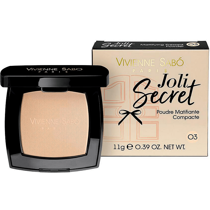 Матираща компактна пудра с огледалце Joli Secret Vivienne Sabo