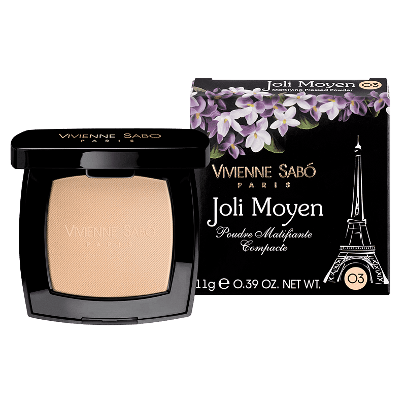 Матираща компактна пудра с огледалце Joly Moyen Vivienne Sabó