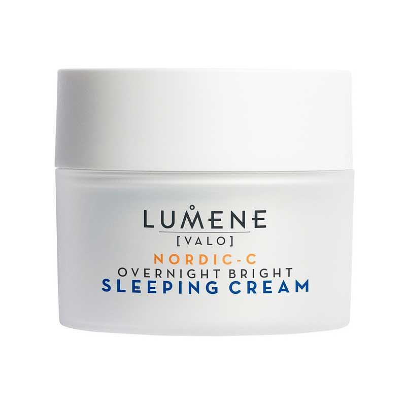 Нощен крем с витамин С за блясък и сияние за всеки тип кожа Lumene NORDIC-C Valo