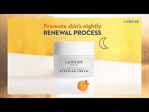 Нощен крем с витамин С за блясък и сияние за всеки тип кожа Lumene NORDIC-C Valo