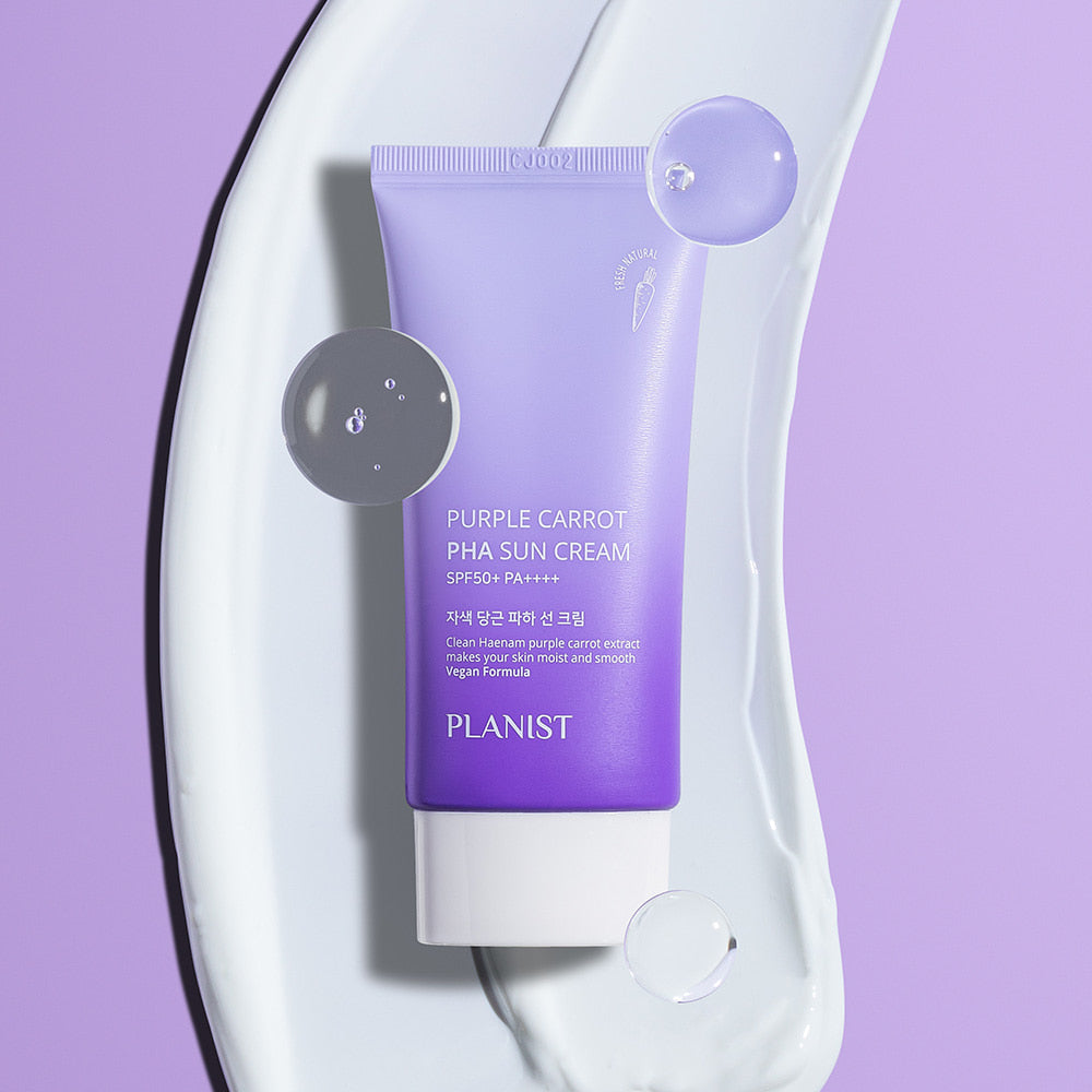 ВЕГАН Дълбоко хидратиращ слънцезащитен крем за лице с Лилав морков Doori Planist Purple Carrot PHA SPF50+ PA++++