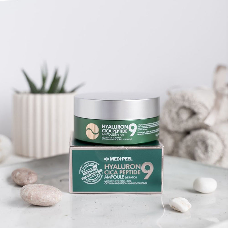 Успокояващи хидрогел пачове с пептиди MEDI-PEEL Hyaluron Cica Peptide-9 Ampoule Eye Patch