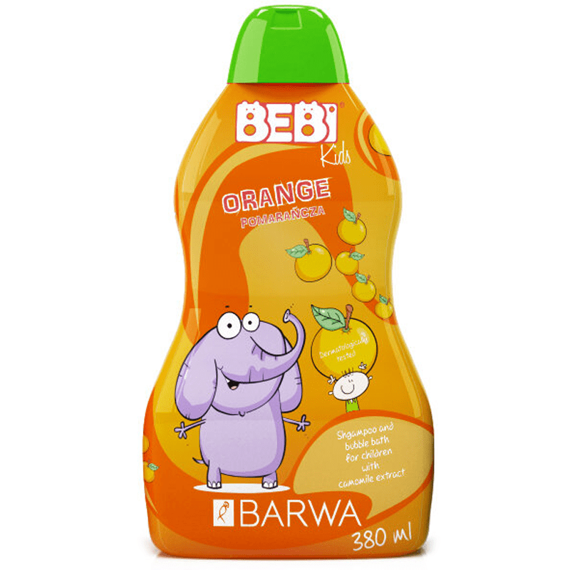 Детски шампоан за коса и тяло Портокал Barwa Bebi