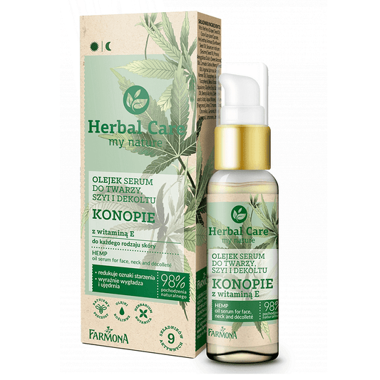Серум-Олио за лице, шия и деколте Канабис с витамин Е Farmona Herbal Care HEMP Oil serum for face, neck and decollete