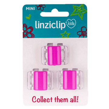 Щипка за коса детска малка пинк Linziclip kids MINI