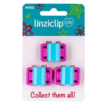 Щипка за коса детска малка тюркоаз с пинк крила Linziclip kids MINI