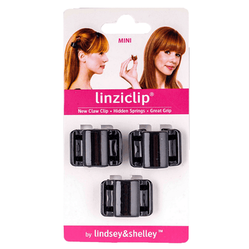 Щипка за коса малка черна перла Linziclip MINI