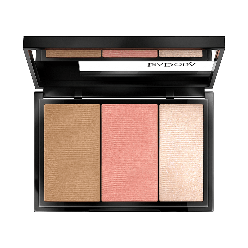 Скулптор палитра Бронзант Хайлайтър и Руж Isadora Face Sculptor 3in1 Palette
