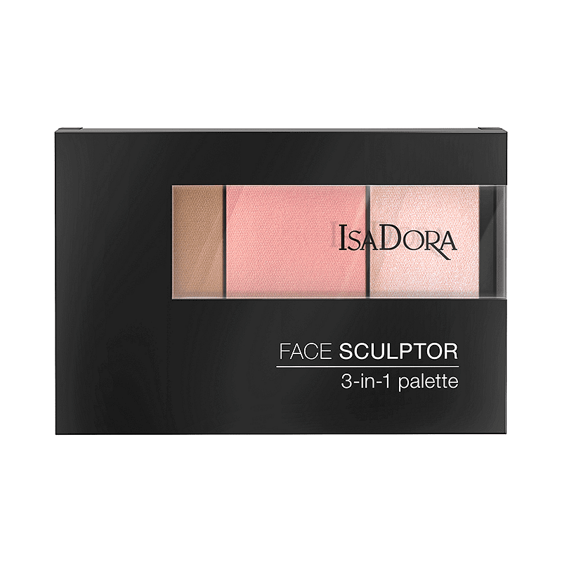 Скулптор палитра Бронзант Хайлайтър и Руж Isadora Face Sculptor 3in1 Palette