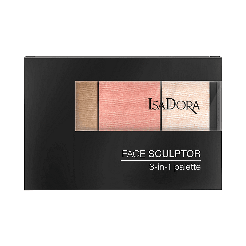 Скулптор палитра Бронзант Хайлайтър и Руж Isadora Face Sculptor 3in1 Palette