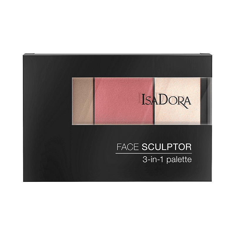 Скулптор палитра Бронзант Хайлайтър и Руж Isadora Face Sculptor 3in1 Palette