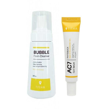 Сет за чиста кожа Dr. Tisha Anti Acne AC7 & Bubble Foam Cleanser