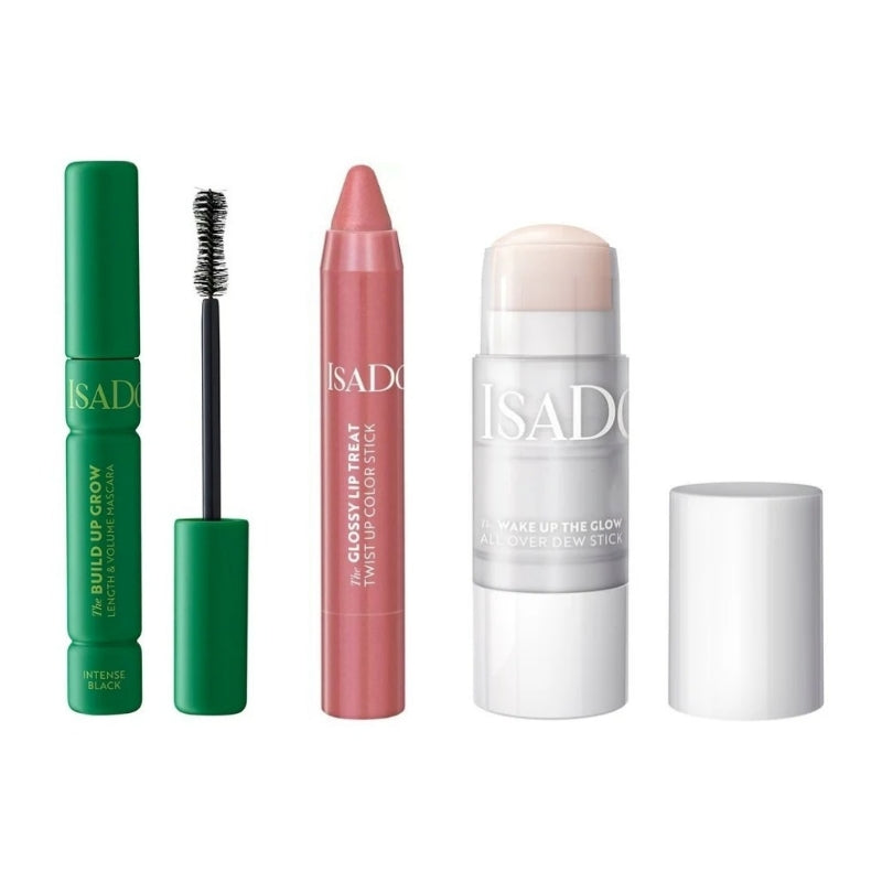 Сет Изящен грим Isadora Intense Black The Build Up Grow § The Wake Up The Glow All Over Dew Stick § Twist Up Color Stick