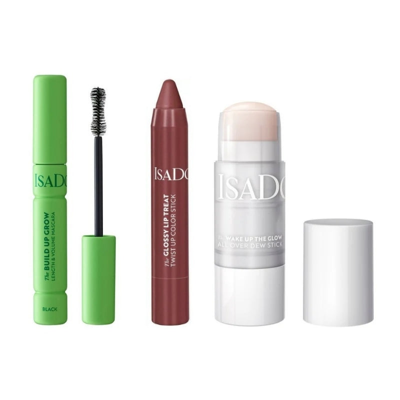 Сет Изящен грим Isadora Black The Build Up Grow § The Wake Up The Glow All Over Dew Stick § Twist Up Color Stick