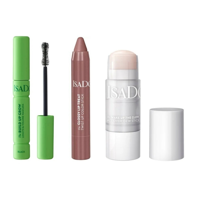 Сет Изящен грим Isadora Black The Build Up Grow § The Wake Up The Glow All Over Dew Stick § Twist Up Color Stick