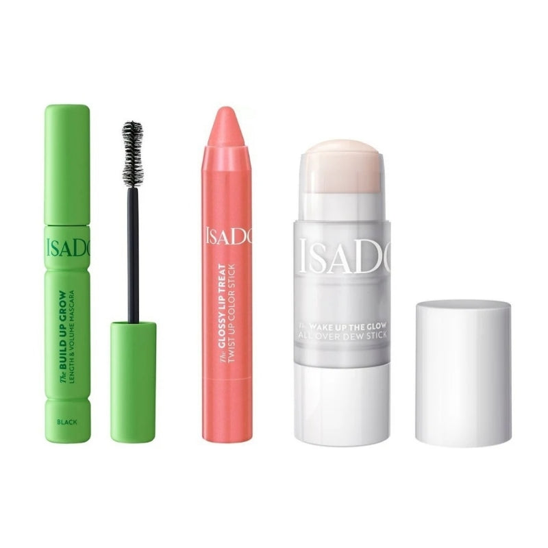Сет Изящен грим Isadora Black The Build Up Grow § The Wake Up The Glow All Over Dew Stick § Twist Up Color Stick